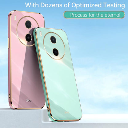 For vivo Y600 Pro 5G XINLI Straight Edge 6D Electroplate TPU Phone Case - White - EDA004606726E