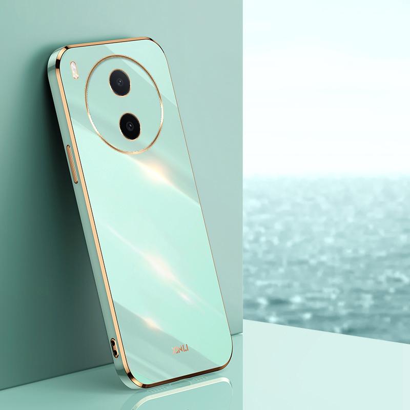 For vivo Y600 Pro 5G XINLI Straight Edge 6D Electroplate TPU Phone Case - Mint Green - EDA004606726G