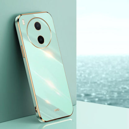 For vivo Y600 Pro 5G XINLI Straight Edge 6D Electroplate TPU Phone Case - Mint Green - EDA004606726G