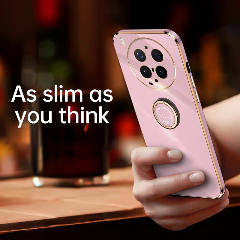 For vivo X300 Ultra XINLI Straight Edge 6D Electroplate TPU Phone Case with Ring Holder - White - EDA004606929E
