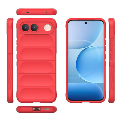 For vivo S2 5G Global Magic Shield TPU + Flannel Phone Case - Red - EDA004636956B