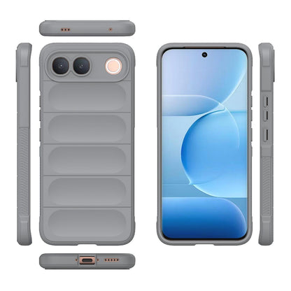For vivo S2 5G Global Magic Shield TPU + Flannel Phone Case - Grey - EDA004636956C