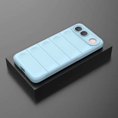 For vivo S2 5G Global Magic Shield TPU + Flannel Phone Case - Light Blue - EDA004636956F