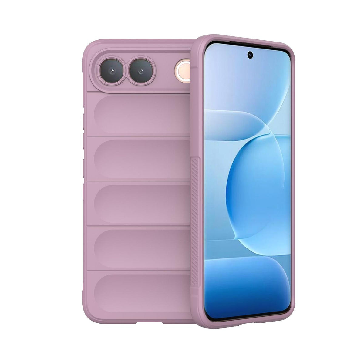 For vivo S2 5G Global Magic Shield TPU + Flannel Phone Case - Purple - EDA004636956H