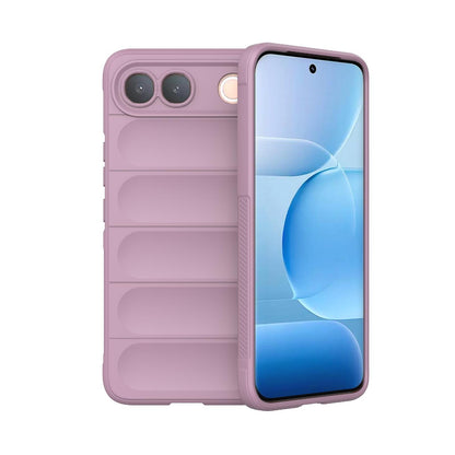 For vivo S2 5G Global Magic Shield TPU + Flannel Phone Case - Purple - EDA004636956H