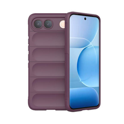 For vivo S2 5G Global Magic Shield TPU + Flannel Phone Case - Wine Red - EDA004636956I