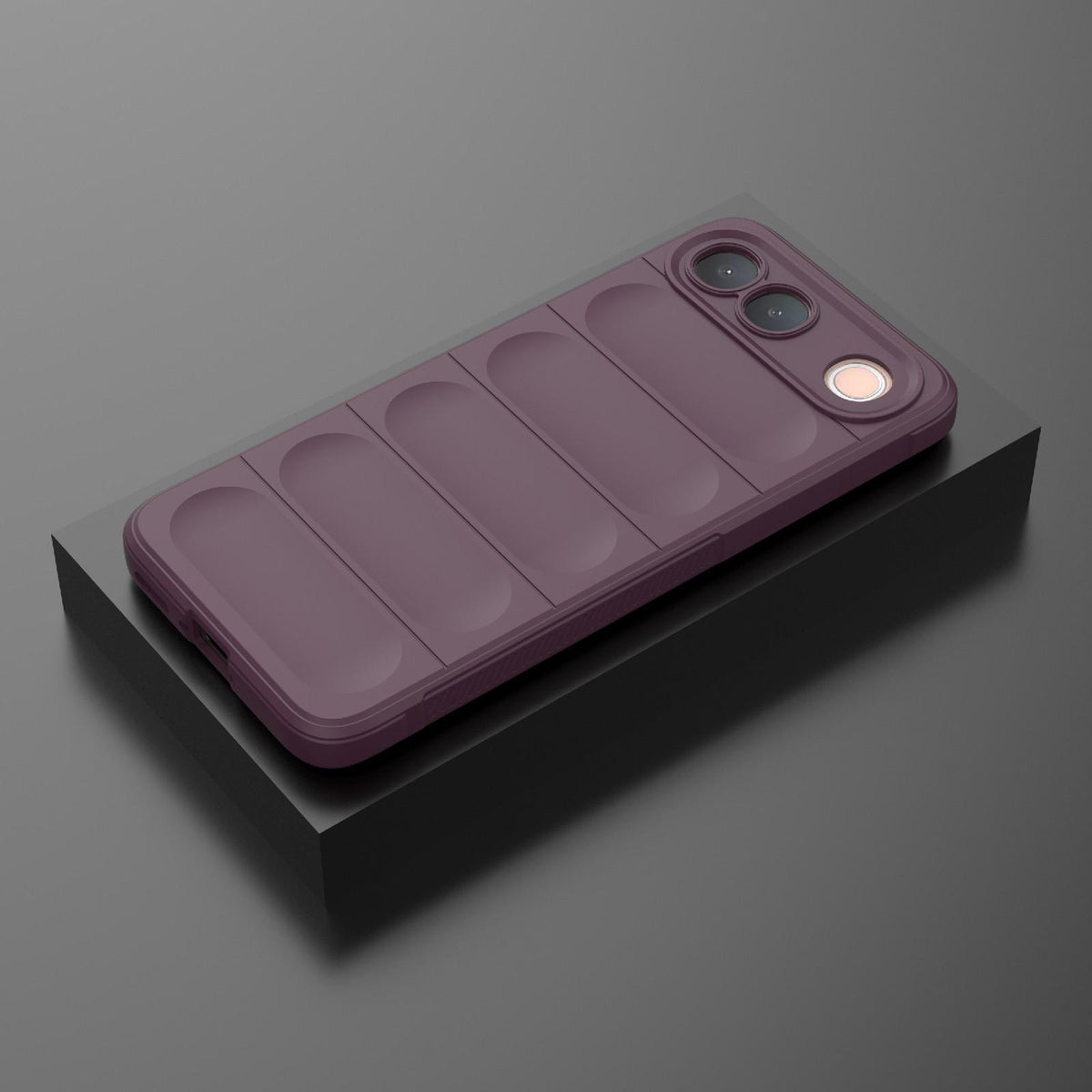 For vivo S2 5G Global Magic Shield TPU + Flannel Phone Case - Wine Red - EDA004636956I