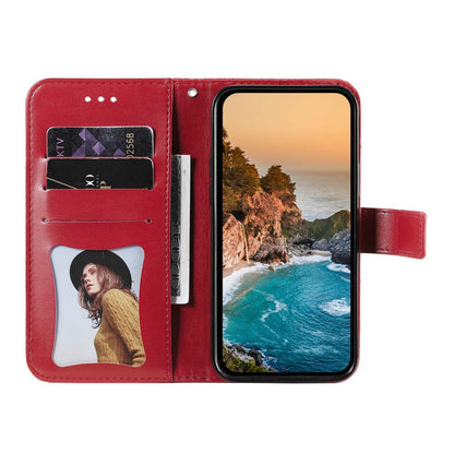 For Honor 600 Smart 5G Seven-petal Flowers Embossing Leather Phone Case(Red)
