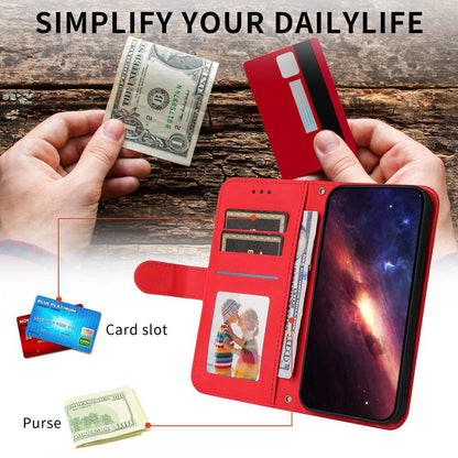 For Honor 600 Smart 5G Skin Feel Life Tree Metal Button Leather Phone Case(Red)