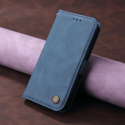 For Honor 600 Smart 5G Skin Feel Life Tree Metal Button Leather Phone Case(Blue)