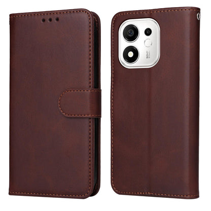 For Honor 600 Smart 5G Classic Calf Texture Flip Leather Phone Case(Brown)
