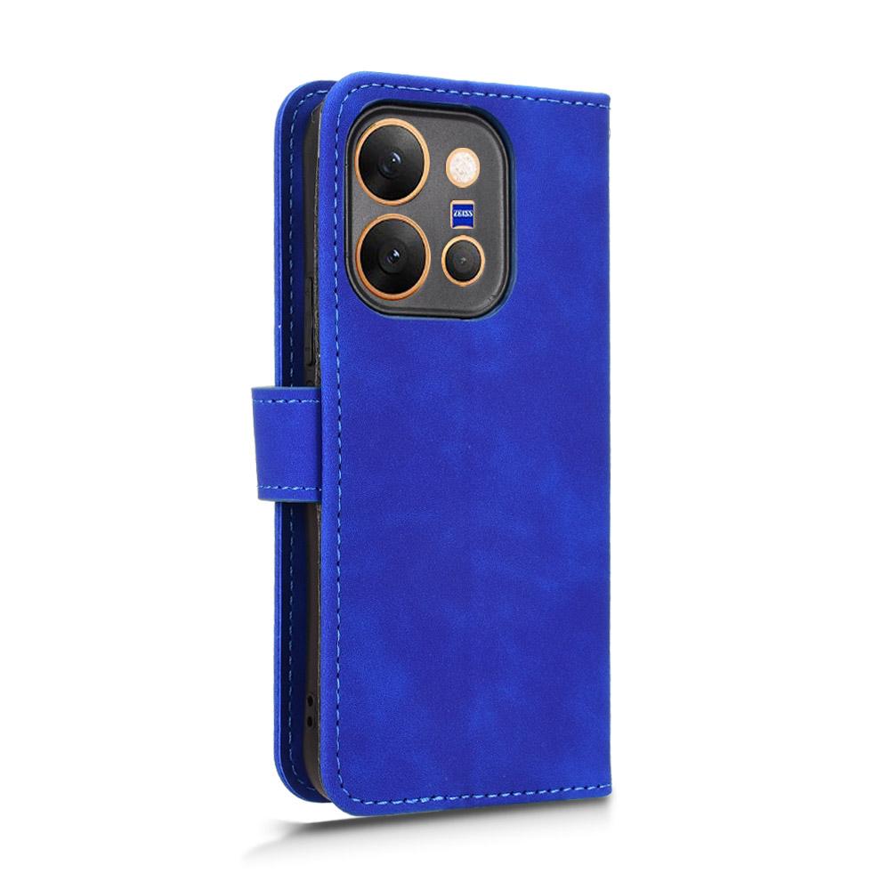 For vivo X300 E 5G Skin Feel Magnetic Flip Leather Phone Case - Blue - EDA004671644B