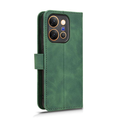 For vivo X300 E 5G Skin Feel Magnetic Flip Leather Phone Case - Green - EDA004671644C