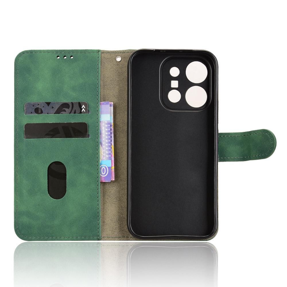 For vivo X300 E 5G Skin Feel Magnetic Flip Leather Phone Case - Green - EDA004671644C