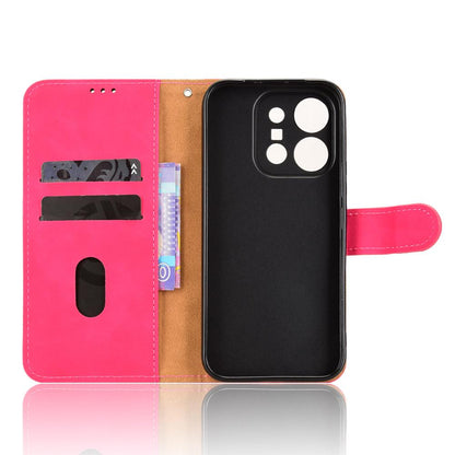 For vivo X300 E 5G Skin Feel Magnetic Flip Leather Phone Case - Rose Red - EDA004671644D