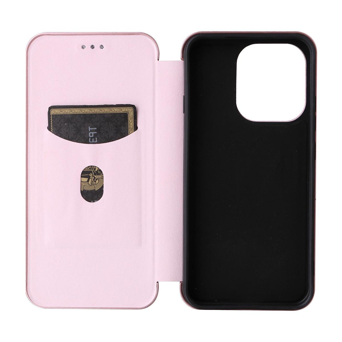 For OPPO Reno16 F 5G / Reno16 FS 5G Carbon Fiber Texture Flip Leather Phone Case - Pink - EDA004672735A
