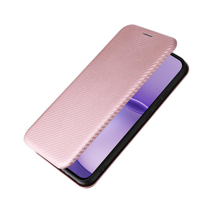 For OPPO Reno16 F 5G / Reno16 FS 5G Carbon Fiber Texture Flip Leather Phone Case - Pink - EDA004672735A