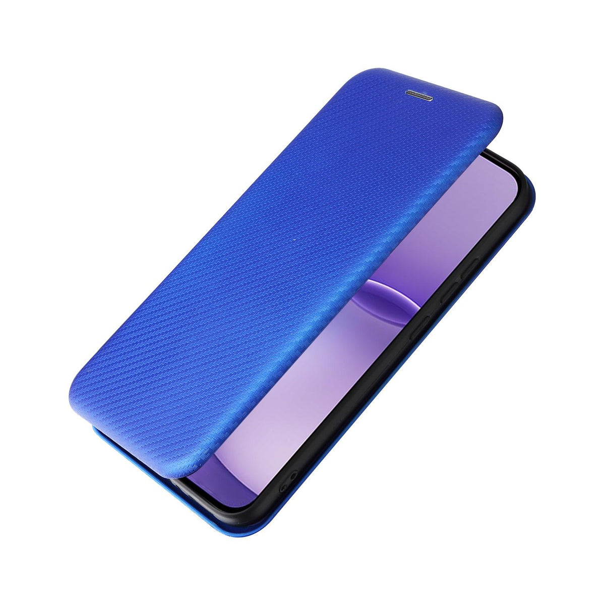 For OPPO Reno16 F 5G / Reno16 FS 5G Carbon Fiber Texture Flip Leather Phone Case - Blue - EDA004672735C