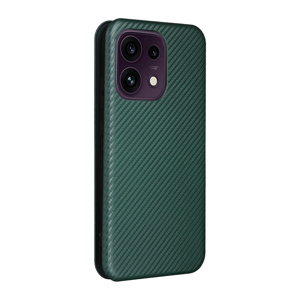 For OPPO Reno16 F 5G / Reno16 FS 5G Carbon Fiber Texture Flip Leather Phone Case - Green - EDA004672735D