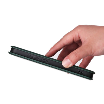 For OPPO Reno16 F 5G / Reno16 FS 5G Carbon Fiber Texture Flip Leather Phone Case - Green - EDA004672735D