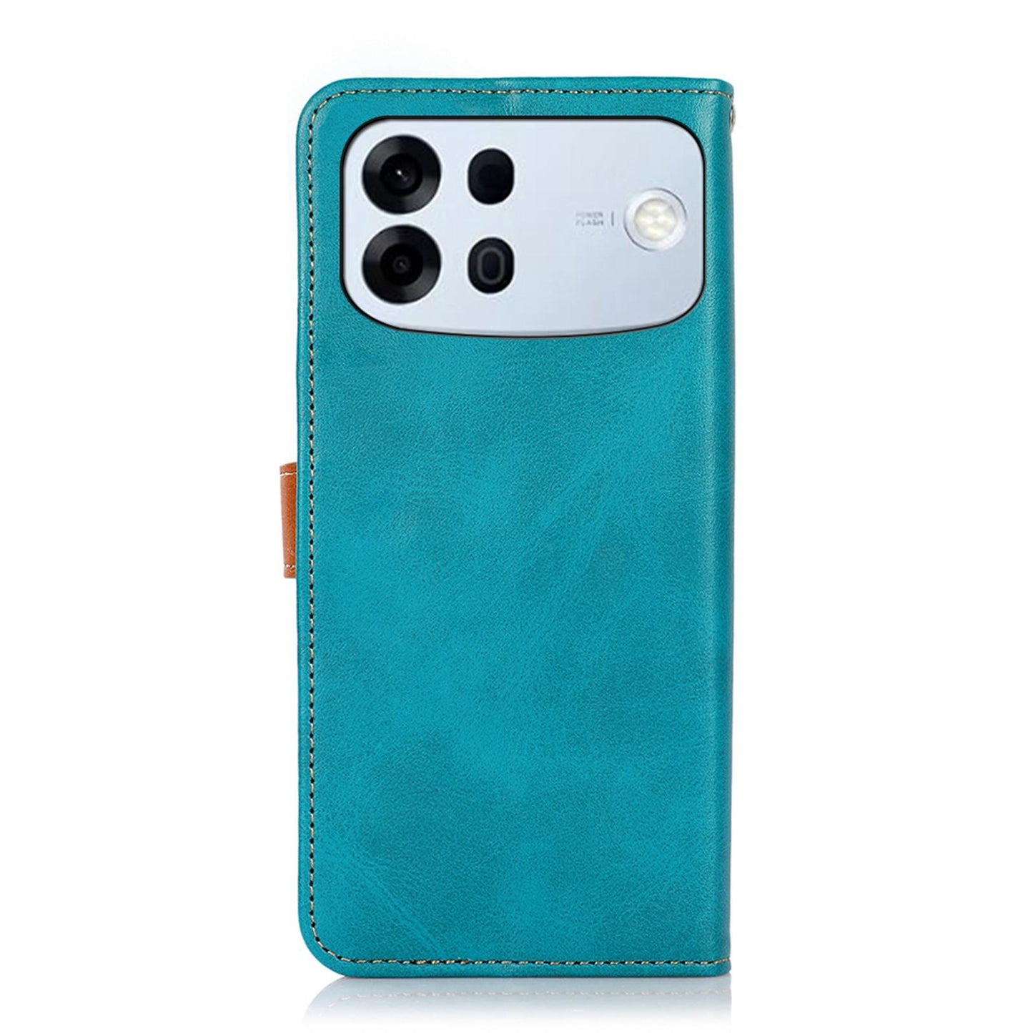 For OPPO A7 Pro Max 5G KHAZNEH Dual-color Cowhide Texture Flip Leather Phone Case(Blue)