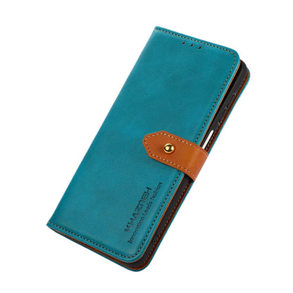 For OPPO A7 Pro Max 5G KHAZNEH Dual-color Cowhide Texture Flip Leather Phone Case(Blue)