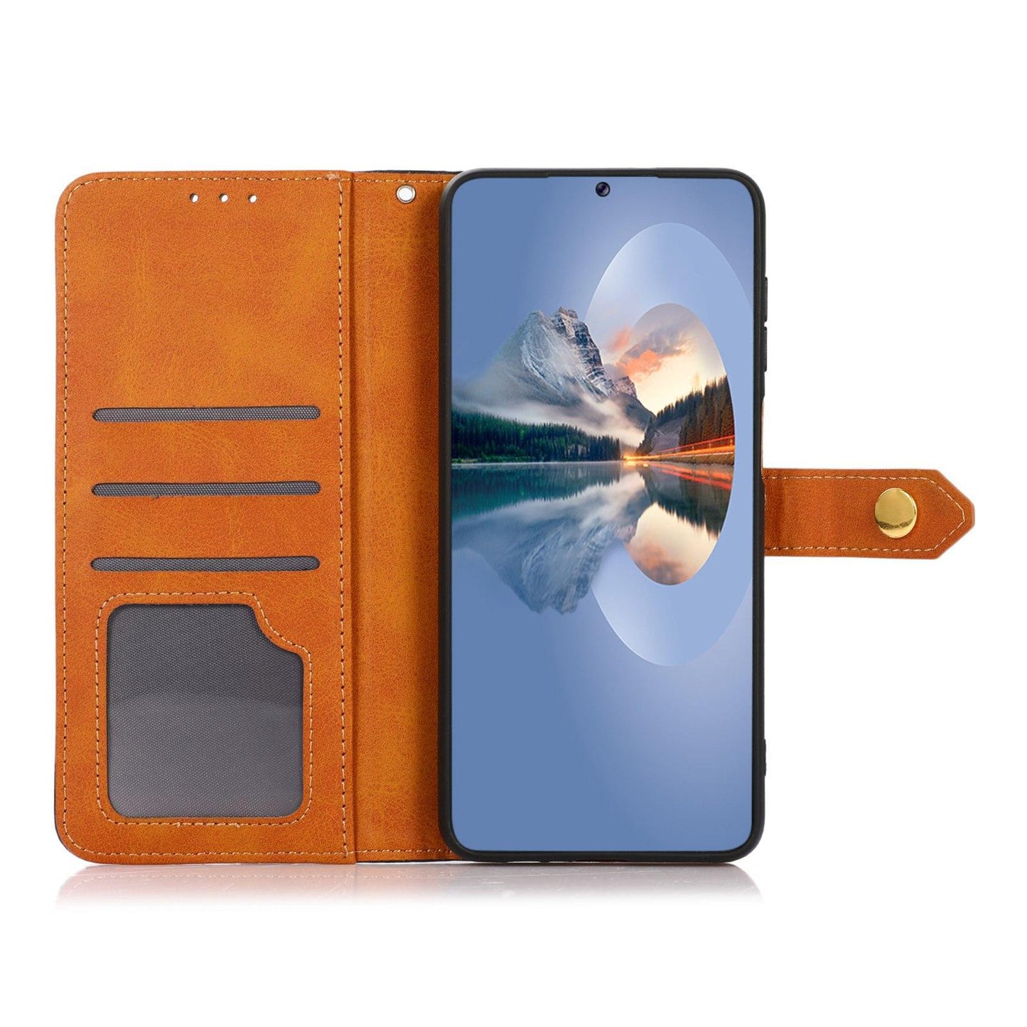 For OPPO A7 Pro Max 5G KHAZNEH Dual-color Cowhide Texture Flip Leather Phone Case(Brown)