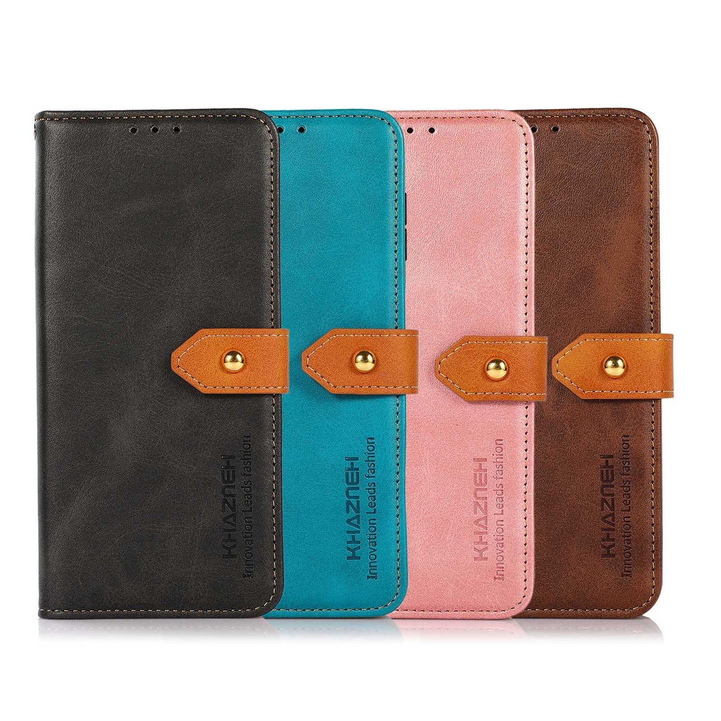 For OPPO A7 Pro Max 5G KHAZNEH Dual-color Cowhide Texture Flip Leather Phone Case(Brown)
