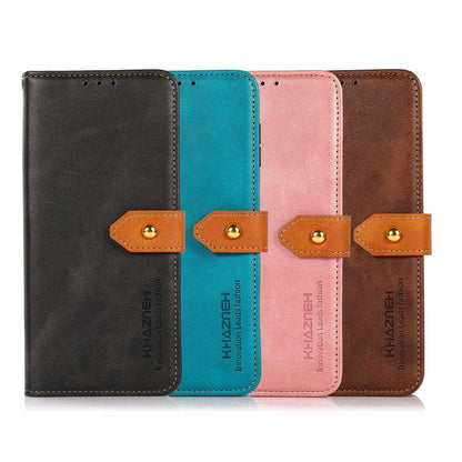For OPPO A7 Pro Max 5G KHAZNEH Dual-color Cowhide Texture Flip Leather Phone Case(Brown)