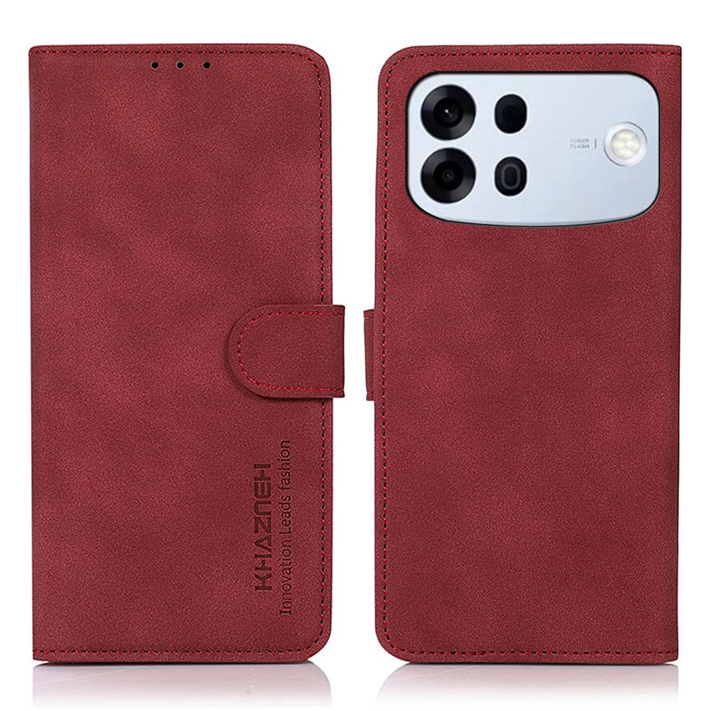 For OPPO A7 Pro Max 5G KHAZNEH Matte Texture Leather Phone Case(Red)