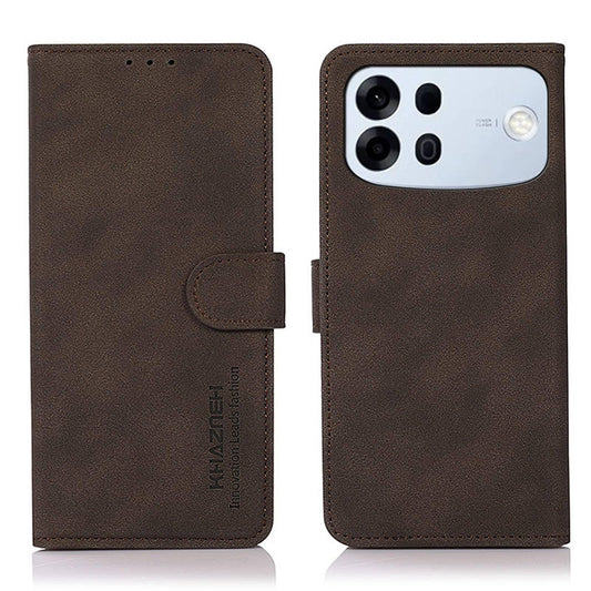 For OPPO A7 Pro Max 5G KHAZNEH Matte Texture Leather Phone Case(Brown)