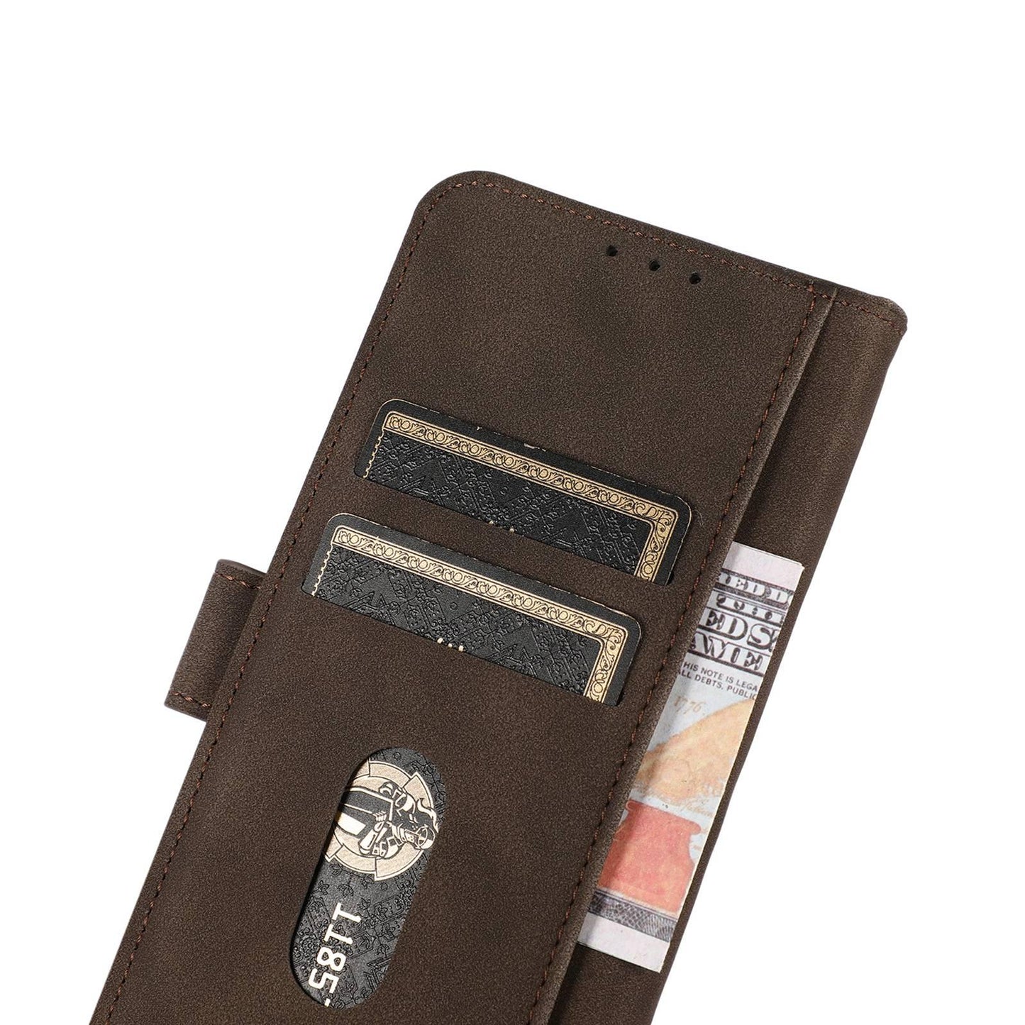 For OPPO A7 Pro Max 5G KHAZNEH Matte Texture Leather Phone Case(Brown)