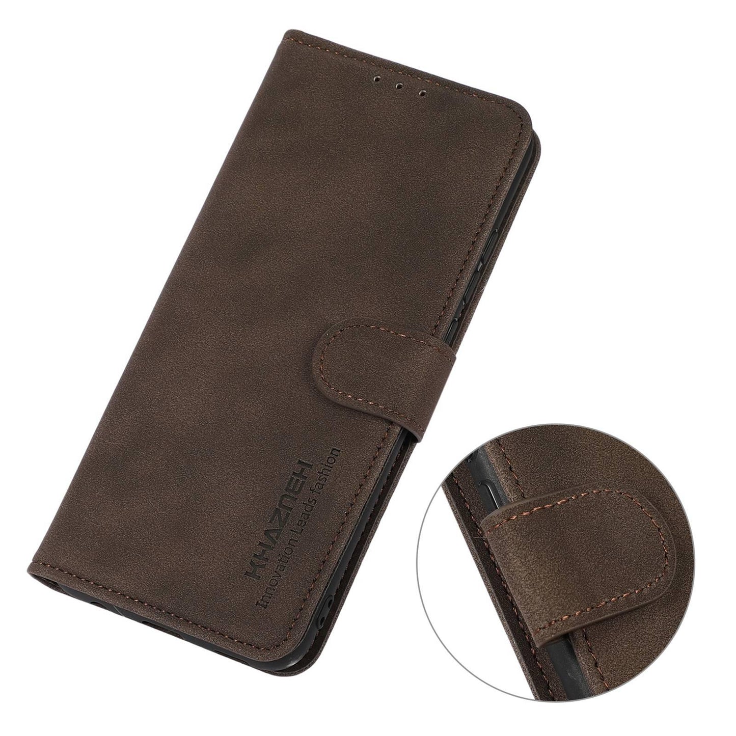 For OPPO A7 Pro Max 5G KHAZNEH Matte Texture Leather Phone Case(Brown)