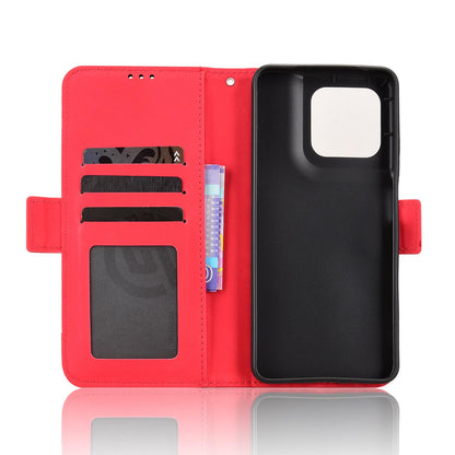 For Motorola Moto G37 / G47 / G37 Power Skin Feel Calf Texture Card Slots Leather Phone Case - Red - EDA004684345C