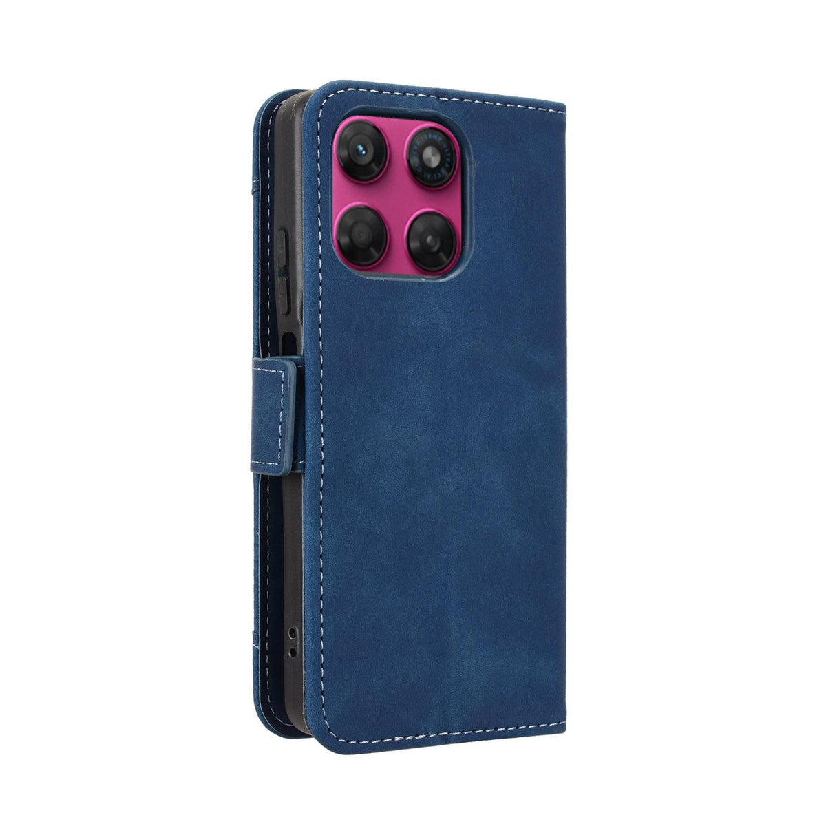 For Motorola Moto G37 / G47 / G37 Power Skin Feel Calf Texture Card Slots Leather Phone Case - Blue - EDA004684345D