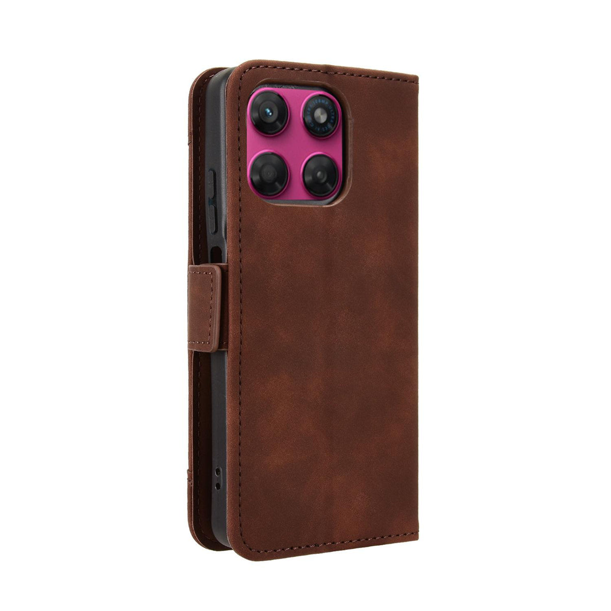 For Motorola Moto G37 / G47 / G37 Power Skin Feel Calf Texture Card Slots Leather Phone Case - Brown - EDA004684345E