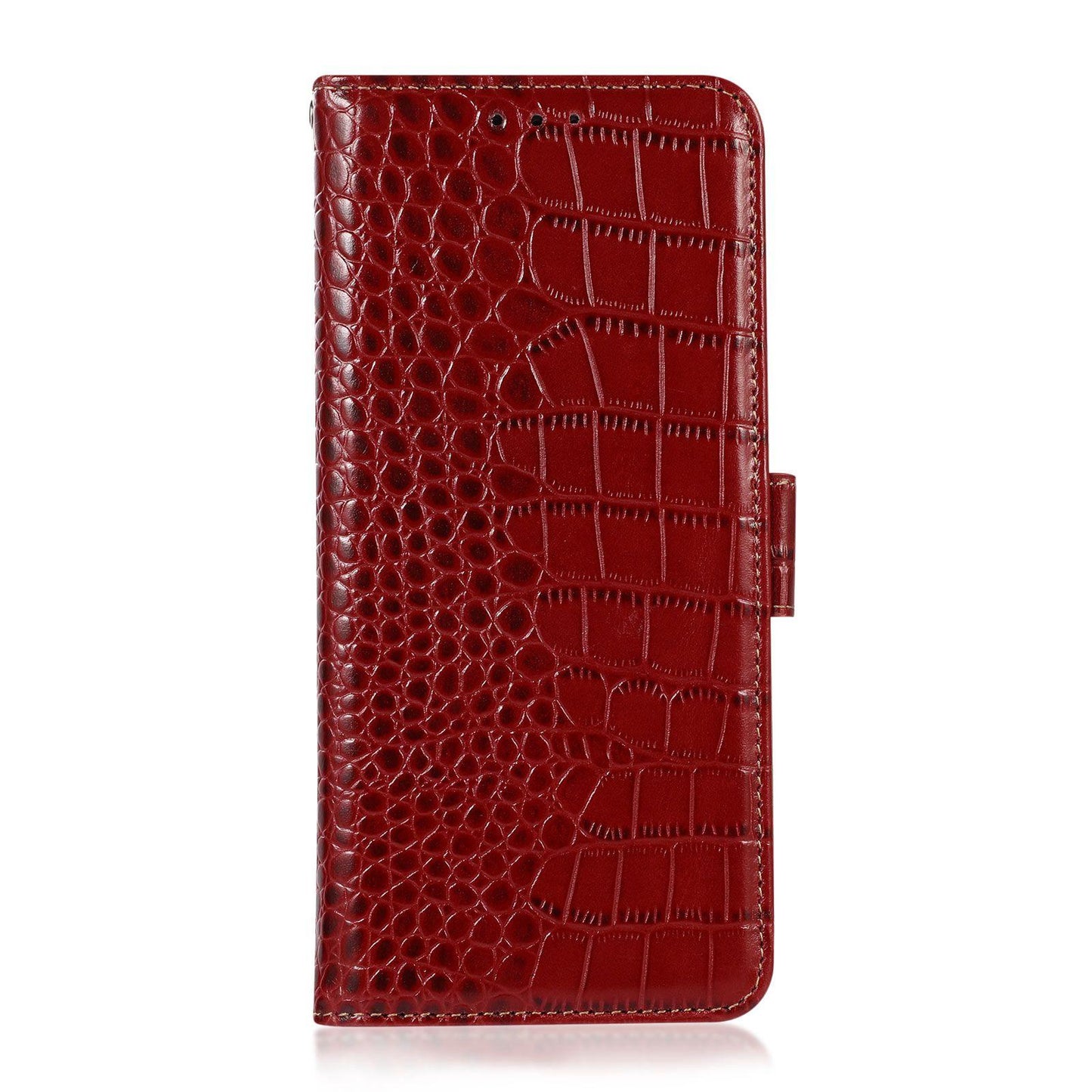 For OPPO A7 Pro Max 5G Crocodile Top Layer Cowhide Leather Phone Case(Red)