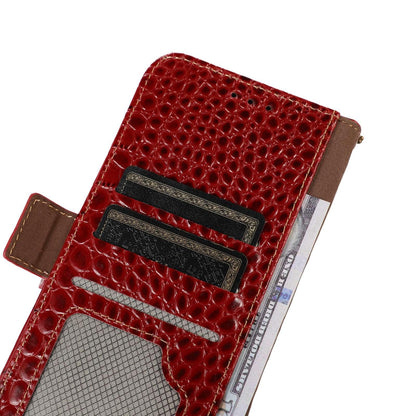 For OPPO A7 Pro Max 5G Crocodile Top Layer Cowhide Leather Phone Case(Red)