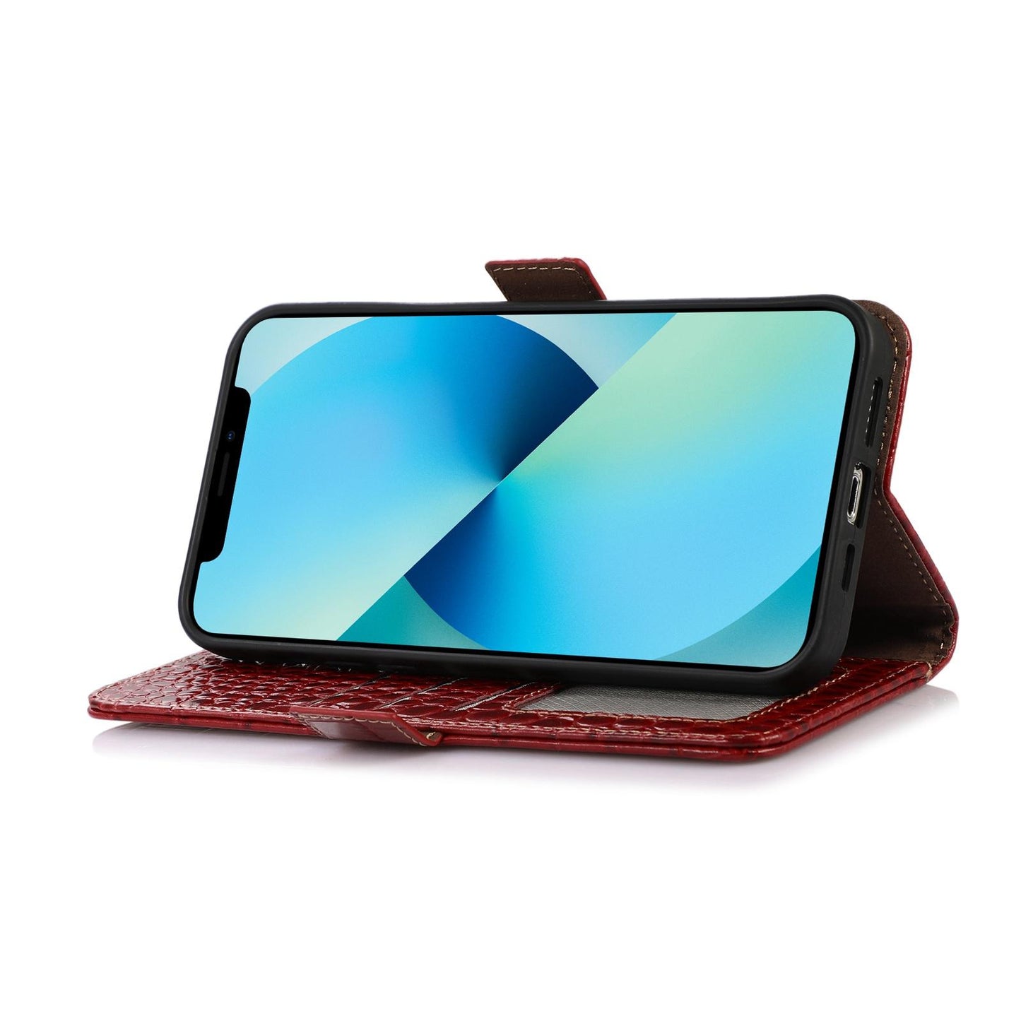 For OPPO A7 Pro Max 5G Crocodile Top Layer Cowhide Leather Phone Case(Red)