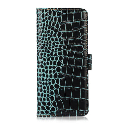 For OPPO A7 Pro Max 5G Crocodile Top Layer Cowhide Leather Phone Case(Green)