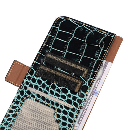 For OPPO A7 Pro Max 5G Crocodile Top Layer Cowhide Leather Phone Case(Green)