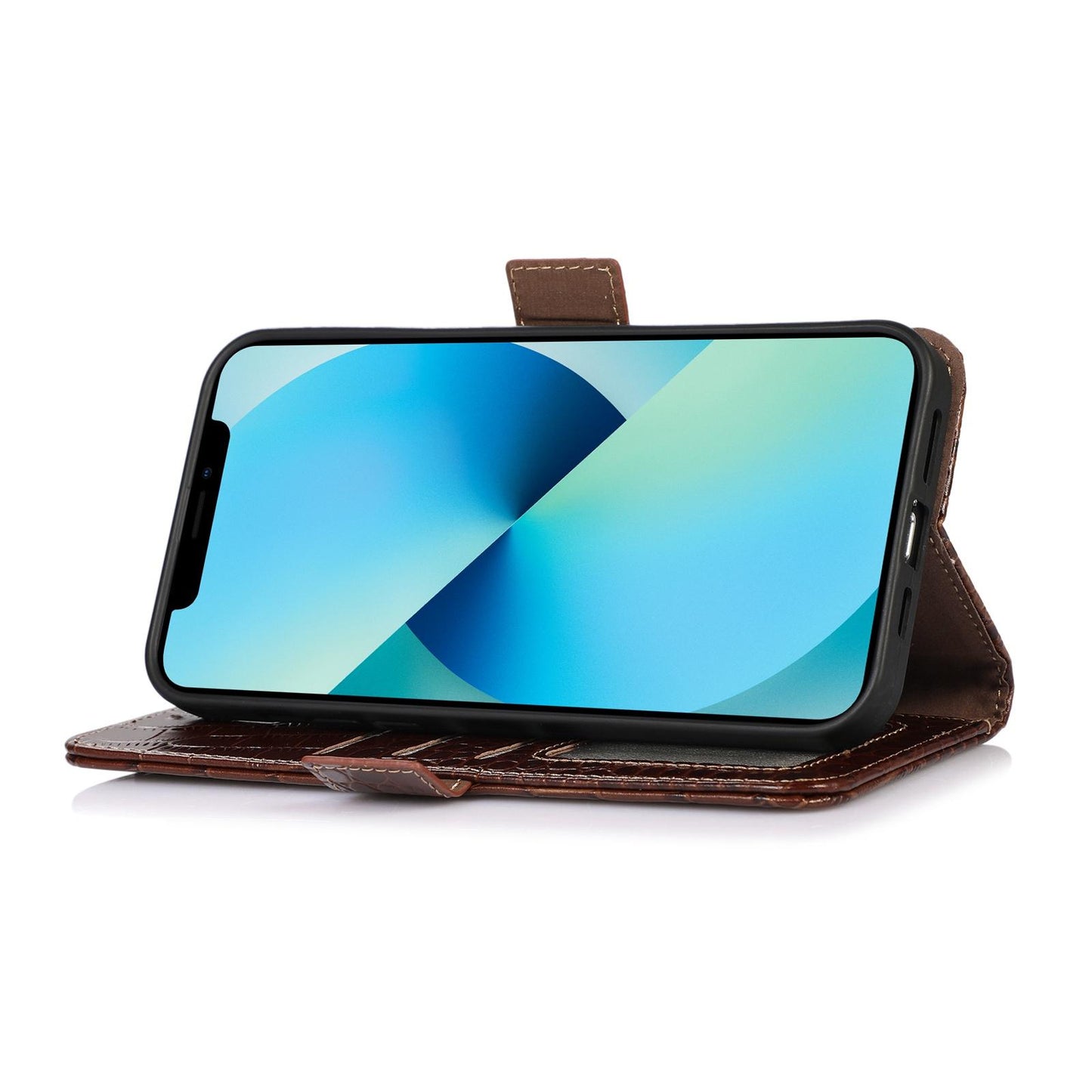 For OPPO A7 Pro Max 5G Crocodile Top Layer Cowhide Leather Phone Case(Brown)