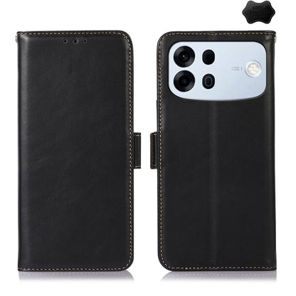 For OPPO A7 Pro Max 5G Crazy Horse Top Layer Cowhide Leather Phone Case(Black)