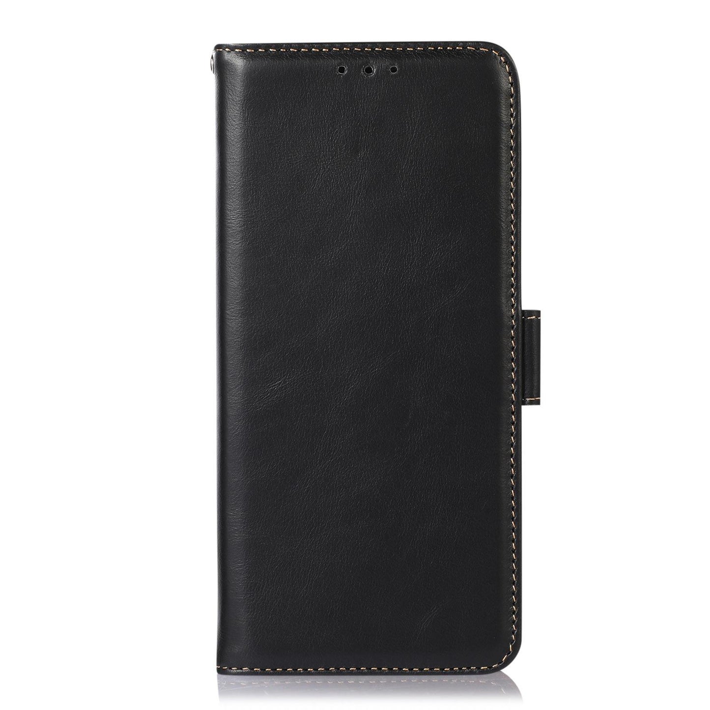 For OPPO A7 Pro Max 5G Crazy Horse Top Layer Cowhide Leather Phone Case(Black)