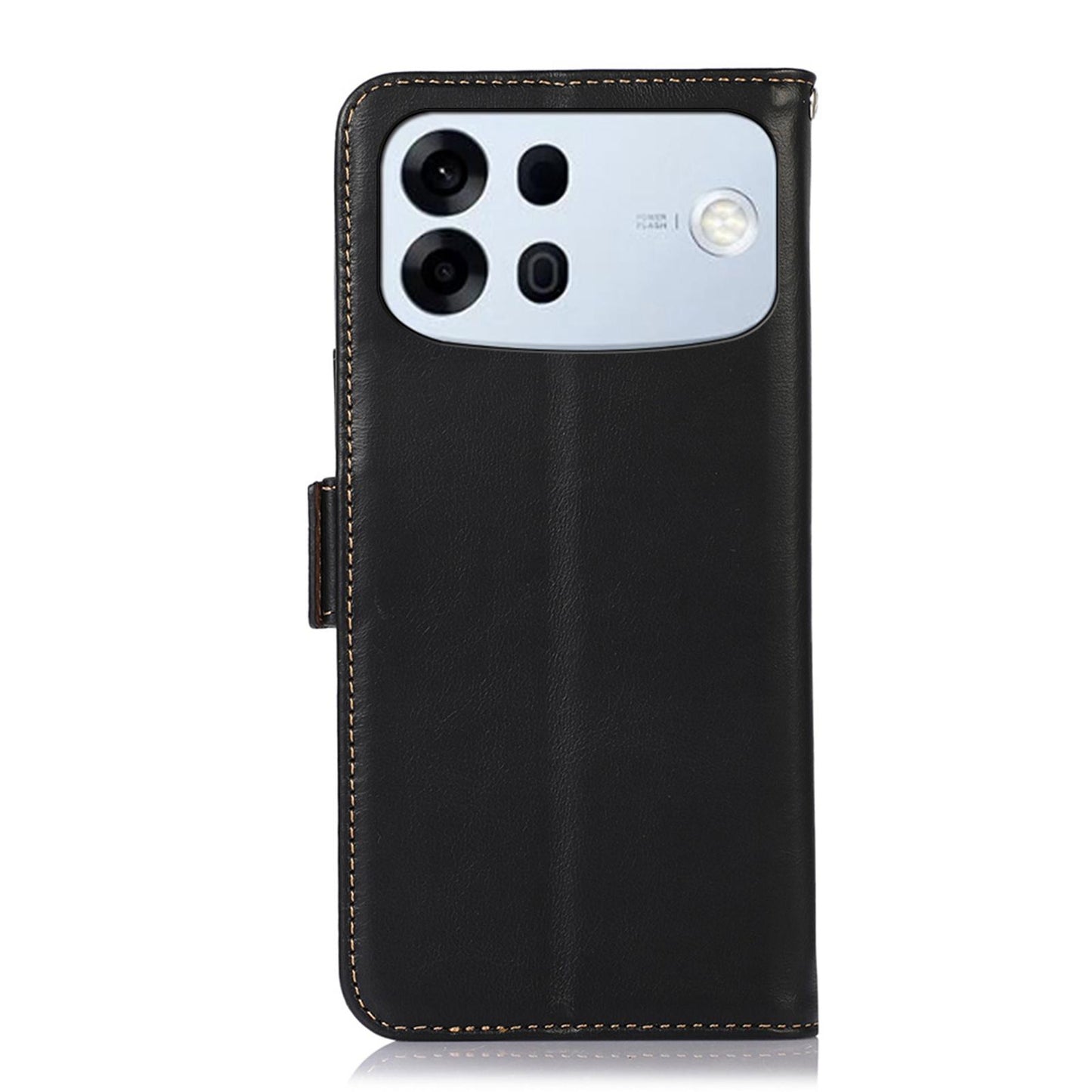For OPPO A7 Pro Max 5G Crazy Horse Top Layer Cowhide Leather Phone Case(Black)
