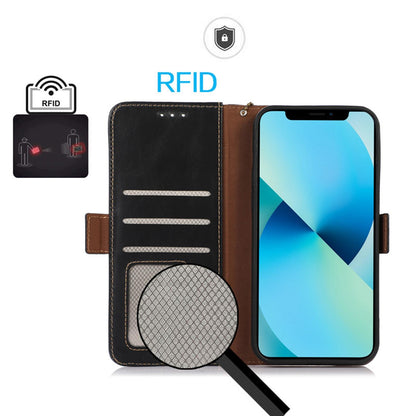 For OPPO A7 Pro Max 5G Crazy Horse Top Layer Cowhide Leather Phone Case(Black)