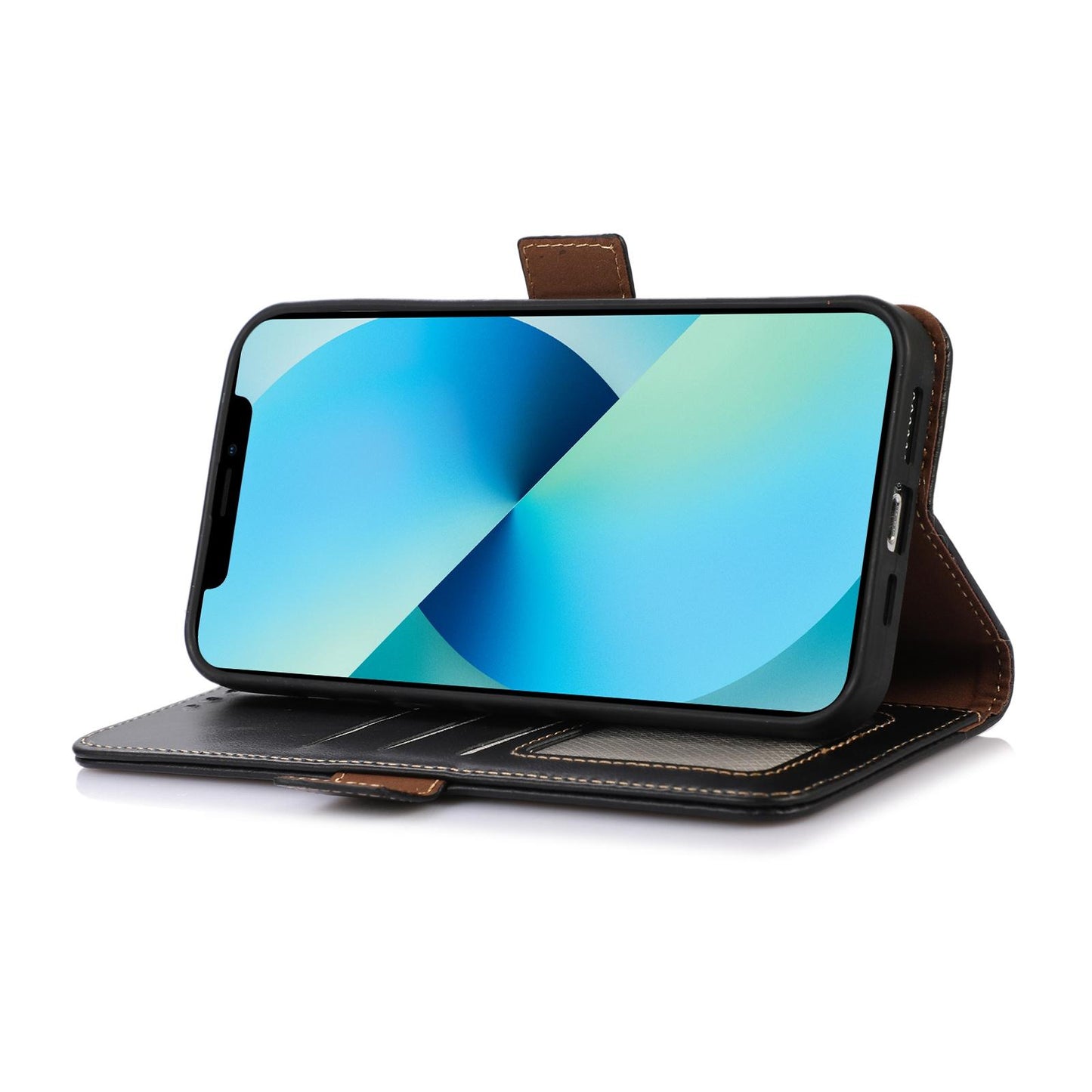 For OPPO A7 Pro Max 5G Crazy Horse Top Layer Cowhide Leather Phone Case(Black)