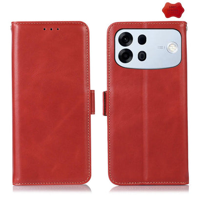 For OPPO A7 Pro Max 5G Crazy Horse Top Layer Cowhide Leather Phone Case(Red)