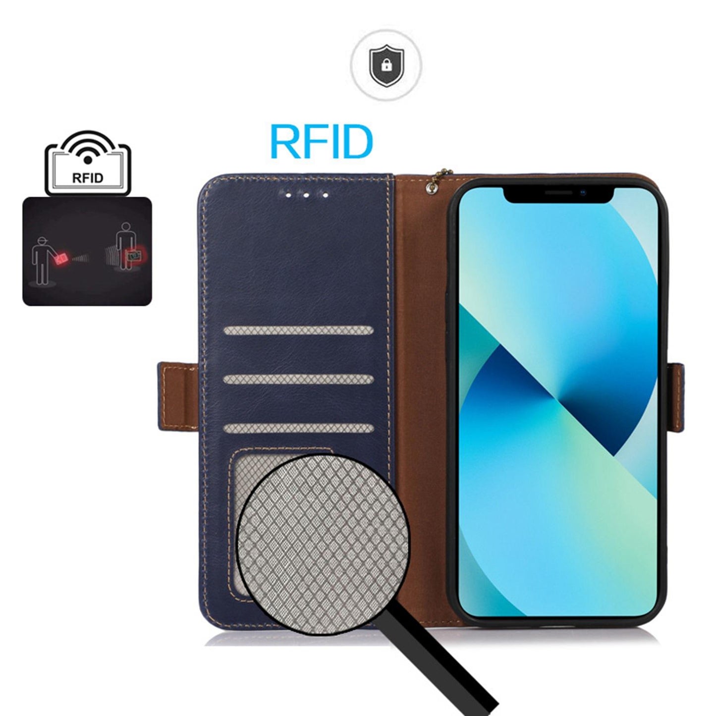 For OPPO A7 Pro Max 5G Crazy Horse Top Layer Cowhide Leather Phone Case(Blue)