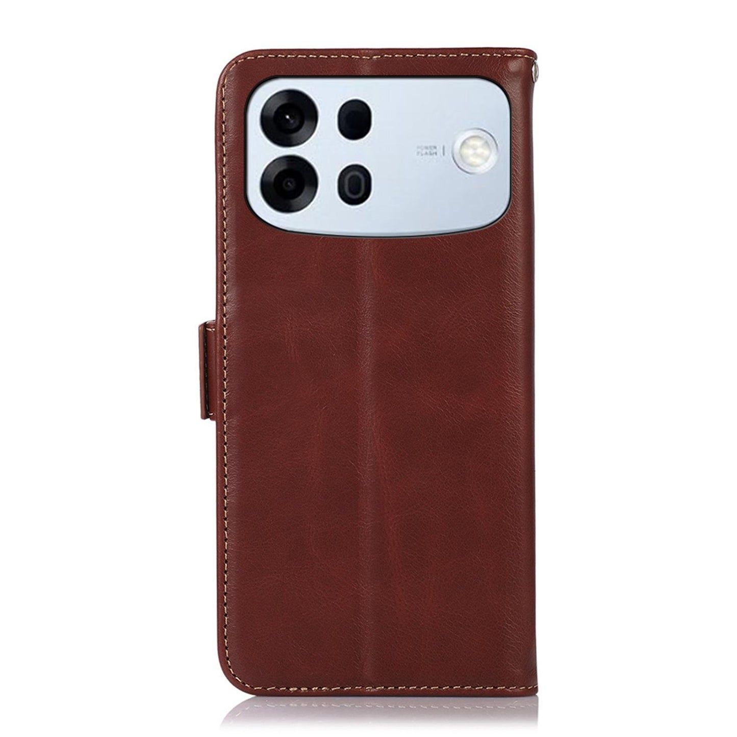 For OPPO A7 Pro Max 5G Crazy Horse Top Layer Cowhide Leather Phone Case(Brown)